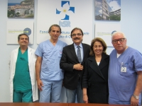 da sx Leonildo Sichel, Pierfrancesco Veroux, il dg Vittorio Virgilio, il d.a. Carmela Durante e Mauro Scialabba